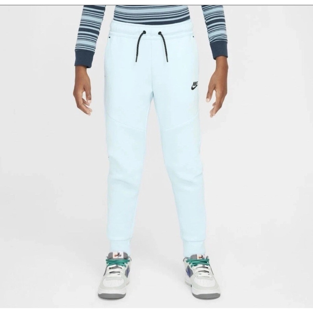 Nike Sportswear Tech Fleece Big Kids Tapered Joggers Light Blue CU9213-490